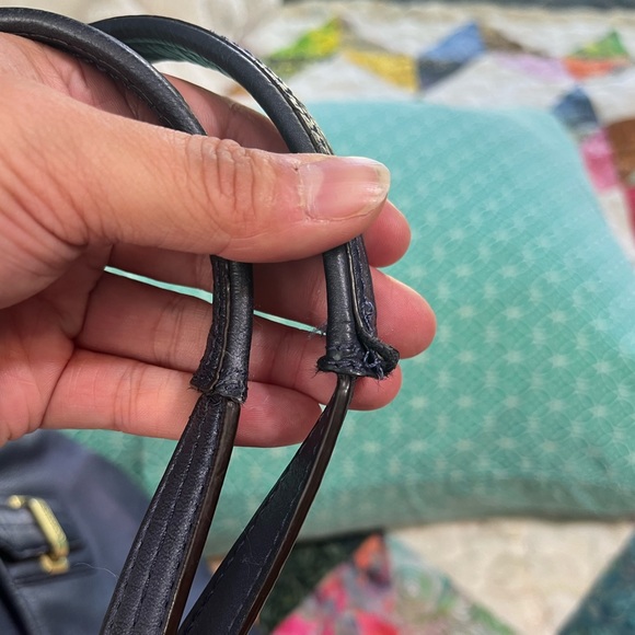 Coach navy blue iridescent tote - Picture 16 of 16